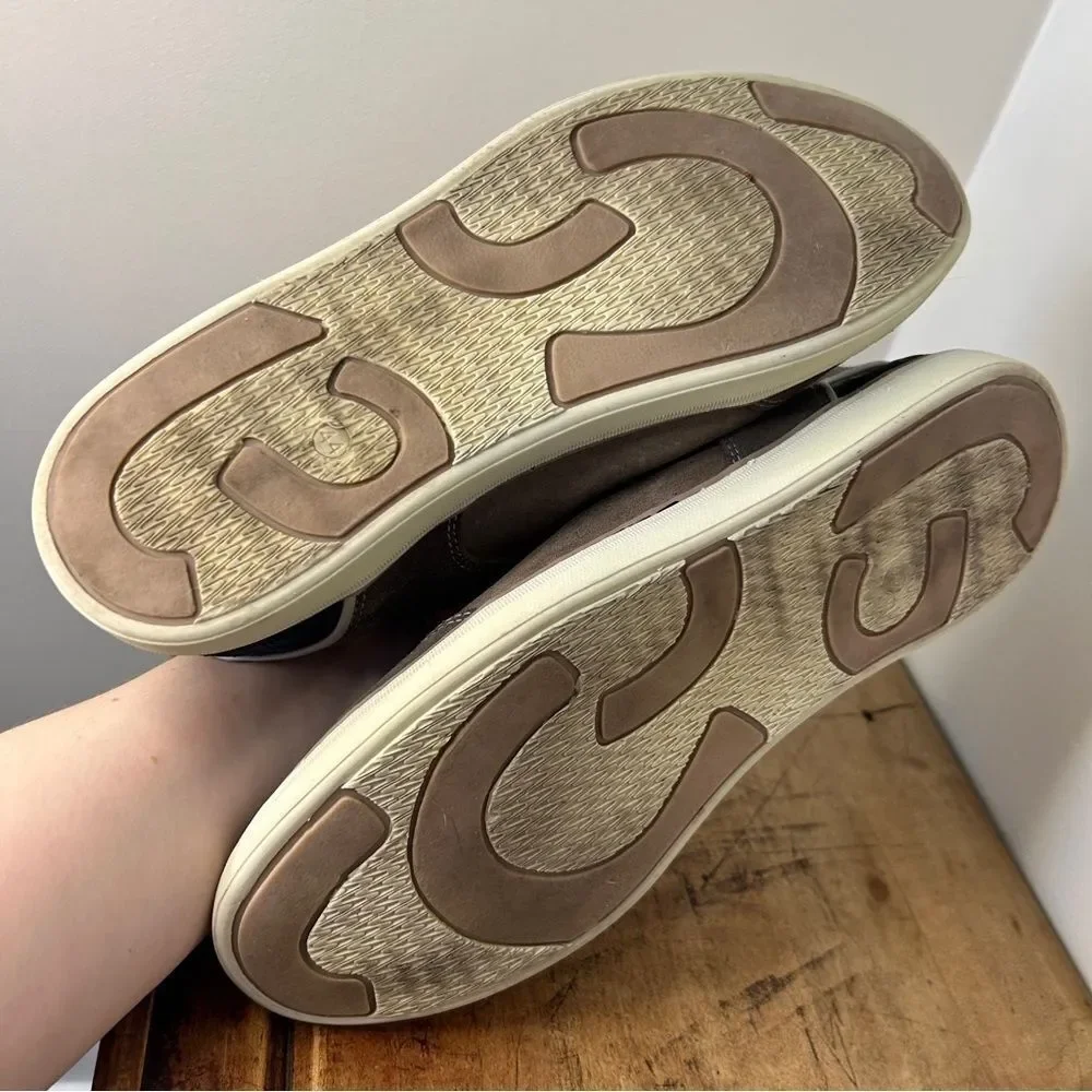 Bullboxer Brown Leather Low Top Lace Up Sneakers Men's 11 good preworn condition